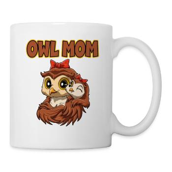 Eulen Mama Muttertag Mom Mutter für eine Mama - Tasse - Weiß - Rechts