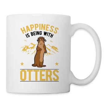 Loutre chance loutre Loutre de mer - Mug blanc - blanc - Droite