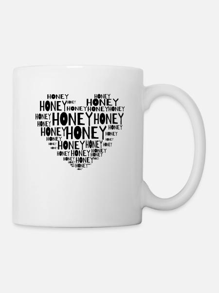 Honey Herz - Tasse - Weiß