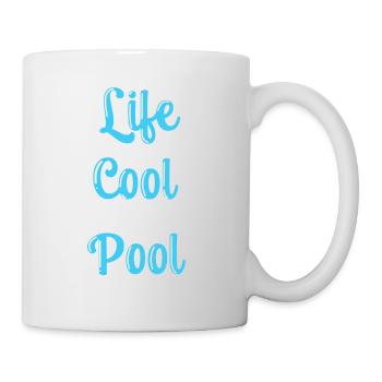 La vie est cool nager dans la piscine Activités sportives - Mug blanc - blanc - Droite