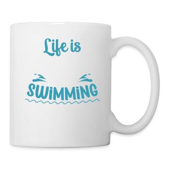 La vie est plus belle avec un sportif de natation - Mug blanc - blanc - Droite