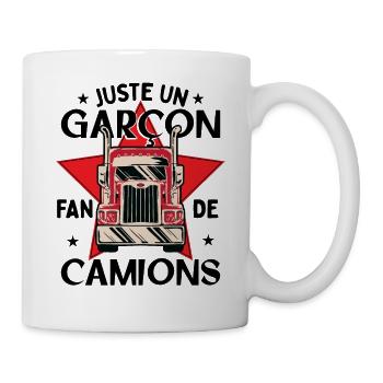Enfant Camion - Mug blanc - blanc - Droite