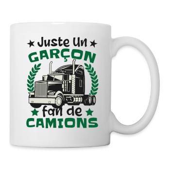 Camion Enfant Chauffeur Poids Lourds - Mug blanc - blanc - Droite