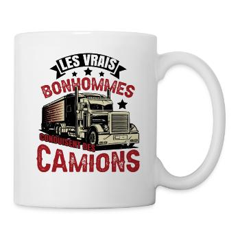 Hommes Conduisent Des Camions - Mug blanc - blanc - Droite