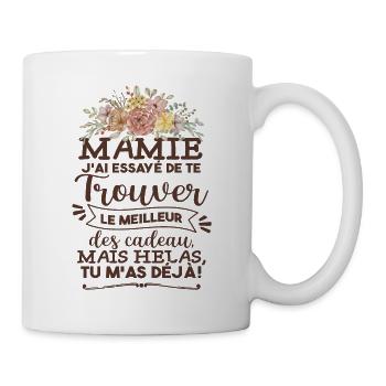 Mamie Humour Anniversaire Cadeau - Mug blanc - blanc - Droite