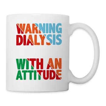 Avertissement patient dialysé avec une attitude 4 - Mug blanc - blanc - Droite