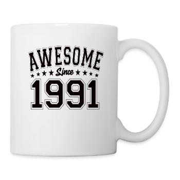 Génial depuis 1991 Anniversaire 1991 Millésime 1991 - Mug blanc - blanc - Droite