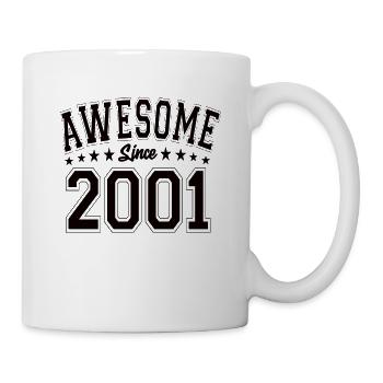 Génial depuis 2001 anniversaire 2001 millésime 2001 - Mug blanc - blanc - Droite