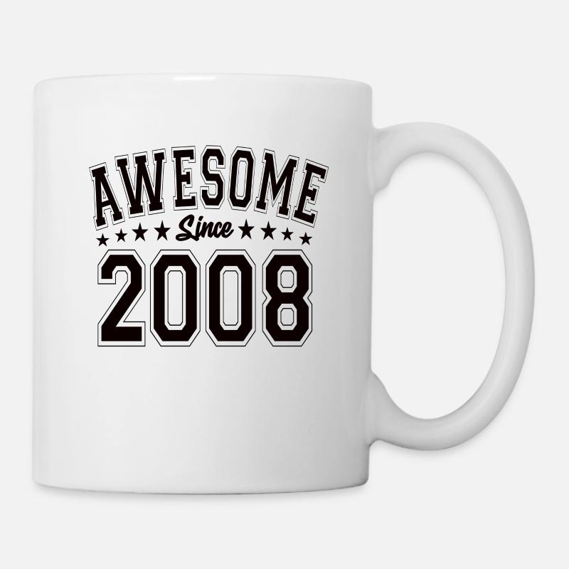 Awesome Since 2008 Geburtstag 2008 Vintage 2008 - Tasse - Weiß