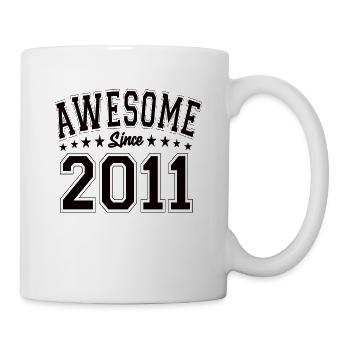 Awesome Since 2011 Birthday 2011 Vintage 2011 - Mug - white - Right
