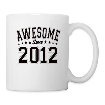 Génial depuis 2012 anniversaire 2012 millésime 2012 - Mug blanc - blanc - Droite