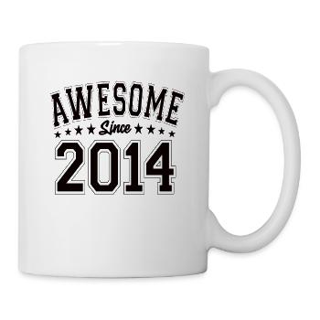 Génial depuis 2014 anniversaire 2014 millésime 2014 - Mug blanc - blanc - Droite
