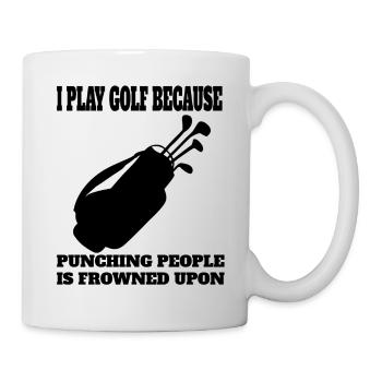 Terrain de golf Golfplayer Golf Club Golf Sport - Mug blanc - blanc - Droite