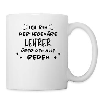 Lehrer Lustige Spruch Unterricht Lehrer Geschenk - Tasse - Weiß - Rechts