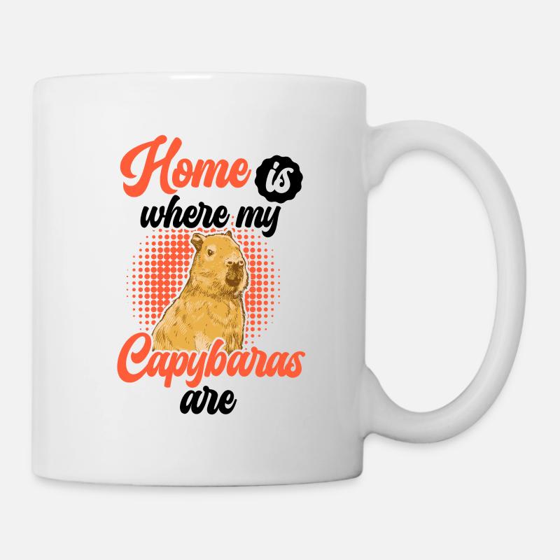 Capybara ist mein Zuhause Capybara - Tasse - Weiß