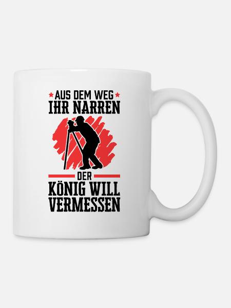 Vermessungstechniker aus dem Weg Vermesser - Tasse - Weiß