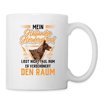 Hollandse Herdershond verschönert den Raum - Tasse - Weiß - Rechts