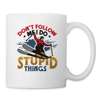 Ne me suivez pas, je fais des choses stupides - Mug blanc - blanc - Droite