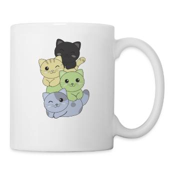 cassgender Flag Pride LGBTQ cute cats - Mug - white - Right