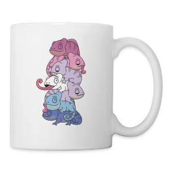 Bigender Flag Pride LGBTQ Chameleon Bunch - Mug blanc - blanc - Droite