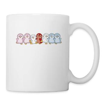 hijra Flag Pride LGBTQ süße Pinguin - Tasse - Weiß - Rechts