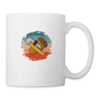 Moitié café moitié plombier plombier plombiers - Mug blanc - blanc - Droite