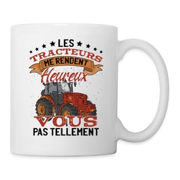 Les Tracteurs Me Rendent Heureux - Mug blanc - blanc - Droite