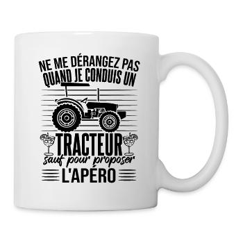 Tracteur Humour Paysan Fermier - Mug blanc - blanc - Droite