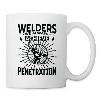 Soudeurs Nous réalisons toujours des cadeaux de pénétration amusants - Mug blanc - blanc - Droite