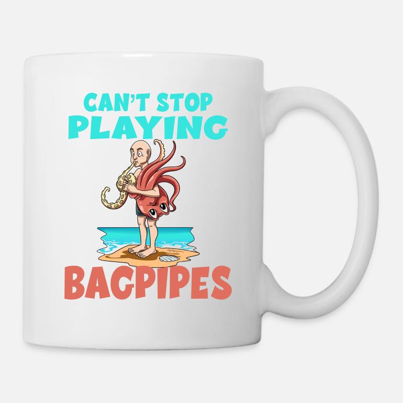 Dudelsack Can't Stop Playing Bagpipes - Tasse - Weiß