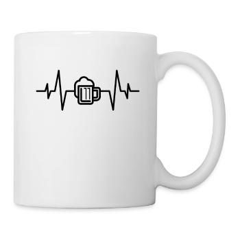 Beer heartbeat - Mug - white - Right