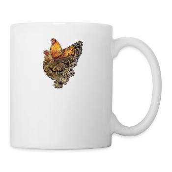 Brahma Hühner I Chicken Geflügel Motiv für - Tasse - Weiß - Rechts