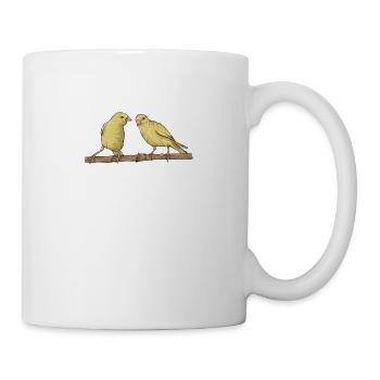 Kanarienvogel I Kanarie Girlitze Nymphen für Vogel - Tasse - Weiß - Rechts