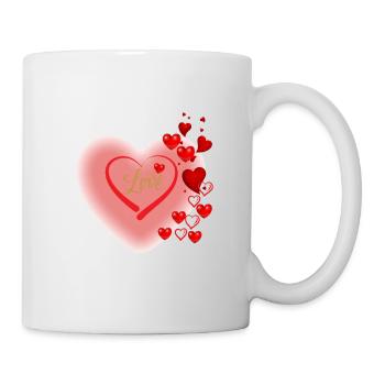 Cœur d’amour - Mug blanc - blanc - Droite