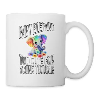 Die niedlichen Racker Baby-Elefanten in der Natur - Tasse - Weiß - Rechts