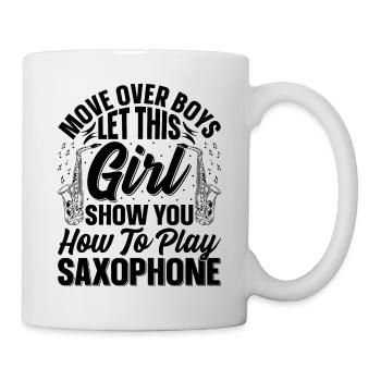 Move Over Boys Laissez cette fille vous montrer comment jouer - Mug blanc - blanc - Droite