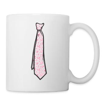 Valentines Neck Tie Heart for Youth Kids Boys - Mug - white - Right