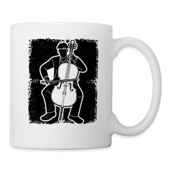 Cello cello player cellist - Mug - white - Right