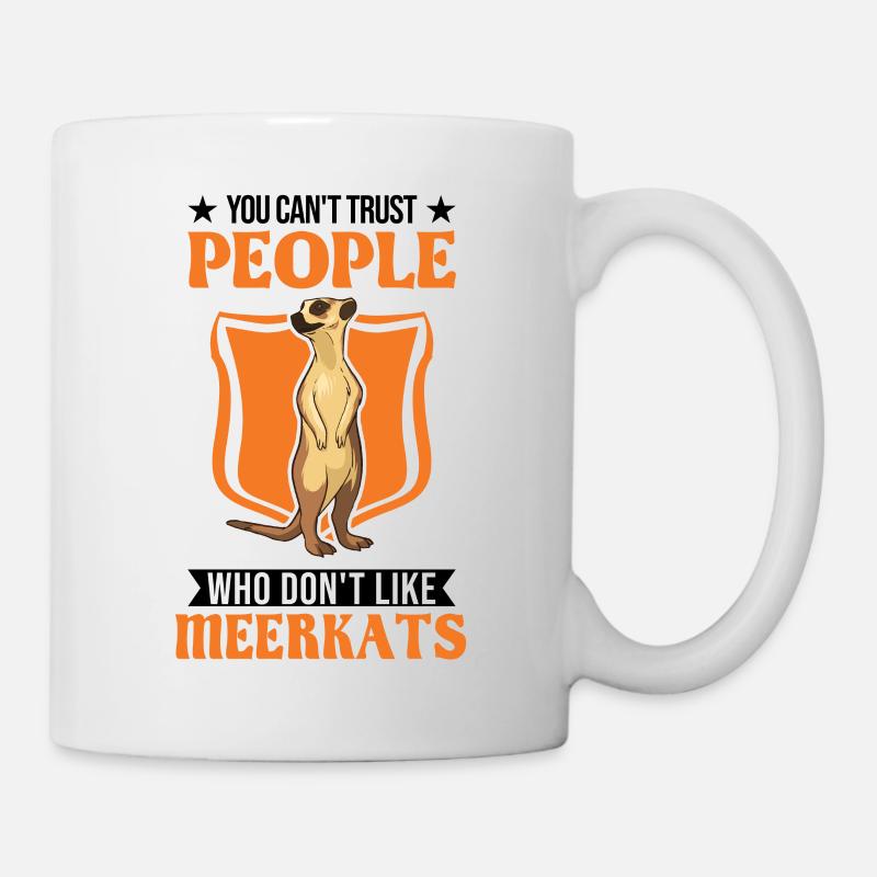 Erdmännchen Geschenk Meerkat - Tasse - Weiß