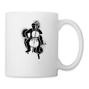 Cello Cellospieler Cellist - Tasse - Weiß - Rechts