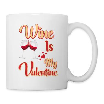 Le vin est mon préféré - Mug blanc - blanc - Droite