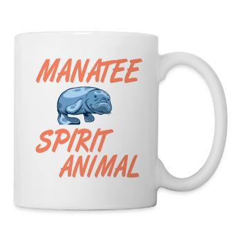 Manatee Is My Spirit Animal Retro Wildlife Designs - Mug - white - Right