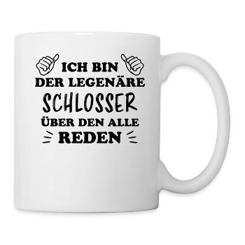 Schlosser Beruf Lustiger Spruch Schlosser Geschenk - Tasse - Weiß - Rechts