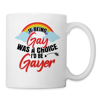 Gay Pride LGBTQ - Tasse - Weiß - Rechts