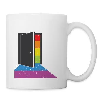 Regenbogenflagge LGBTQ - Tasse - Weiß - Rechts