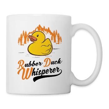 Canards en caoutchouc Chuchoteur Canard grinçant Canard de bain - Mug blanc - blanc - Droite