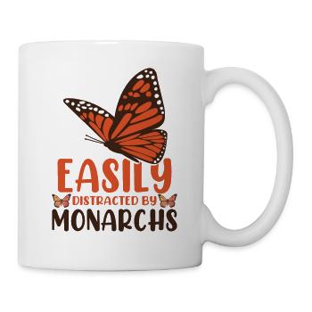 Monarque Papillon Citation Insecte de jardinage - Mug blanc - blanc - Droite