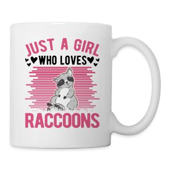 Waschbär Mädchen Raccoon Girl - Mug blanc - blanc - Droite