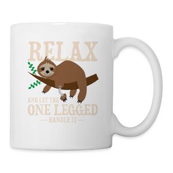 Beinprothesendesign und Beinprothesen - Tasse - Weiß - Rechts