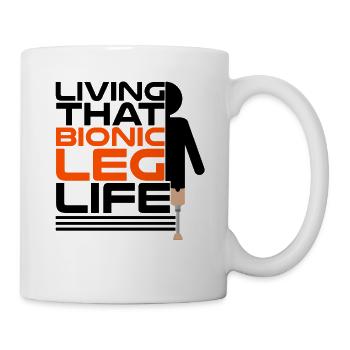 Artificial limb design for leg prosthesis - Mug - white - Right